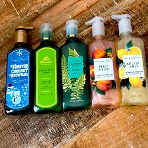 Set of 5 hand soaps from Bath and Body Works